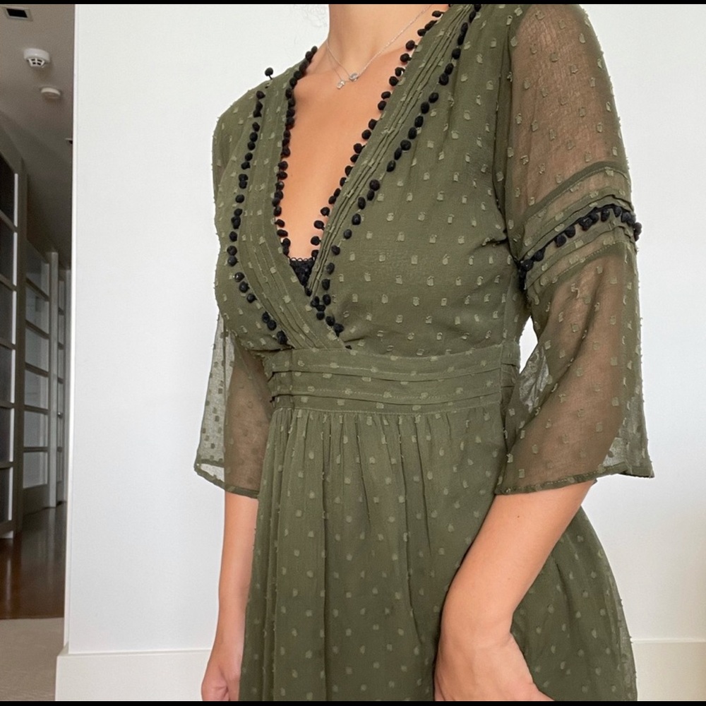 Zara Olive Green Dress